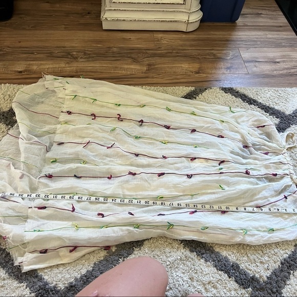 NWT Anthropologie De La Mer 1981 Tasseled Cover Up Midi White Dress - Picture 11 of 15